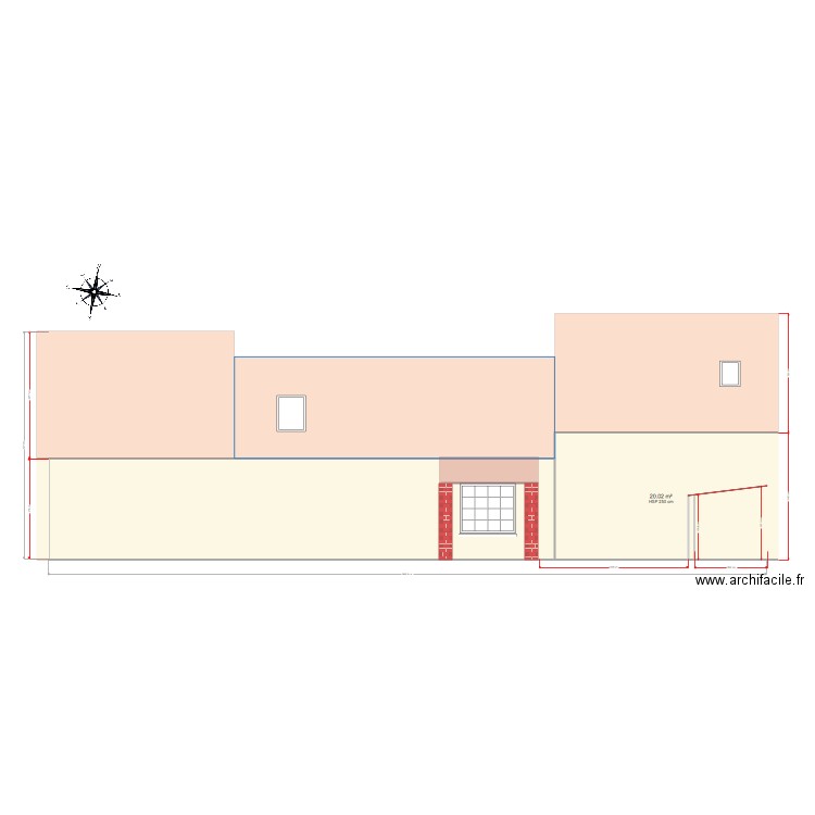 TEST PLAN FACADE MAISON AVANT PROJET DE LA REMISE. Plan de 0 pièce et 0 m2