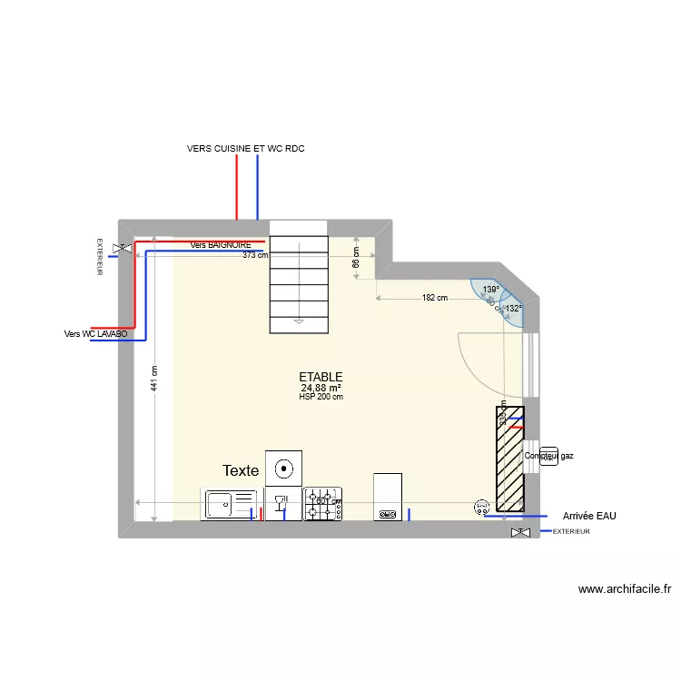 ETABLE EAU CHAUFFAGE. Plan de 