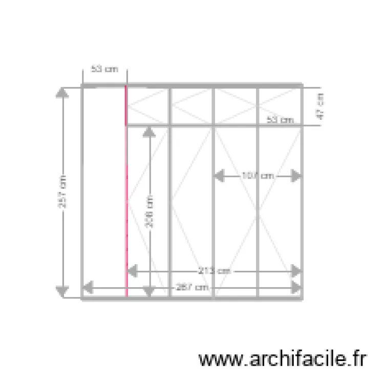 placard chambre niogret exterieur 16 janvier. Plan de 