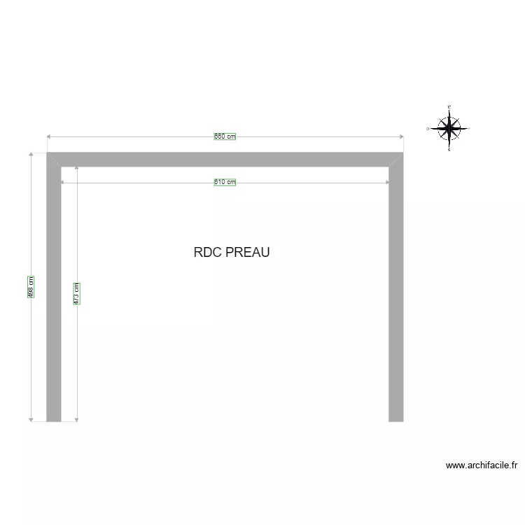RDC existant. Plan de 
