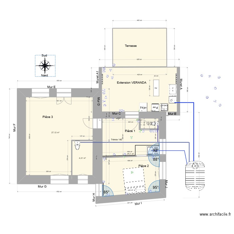 2022 04 19. Plan de 6 pièces et 91 m2