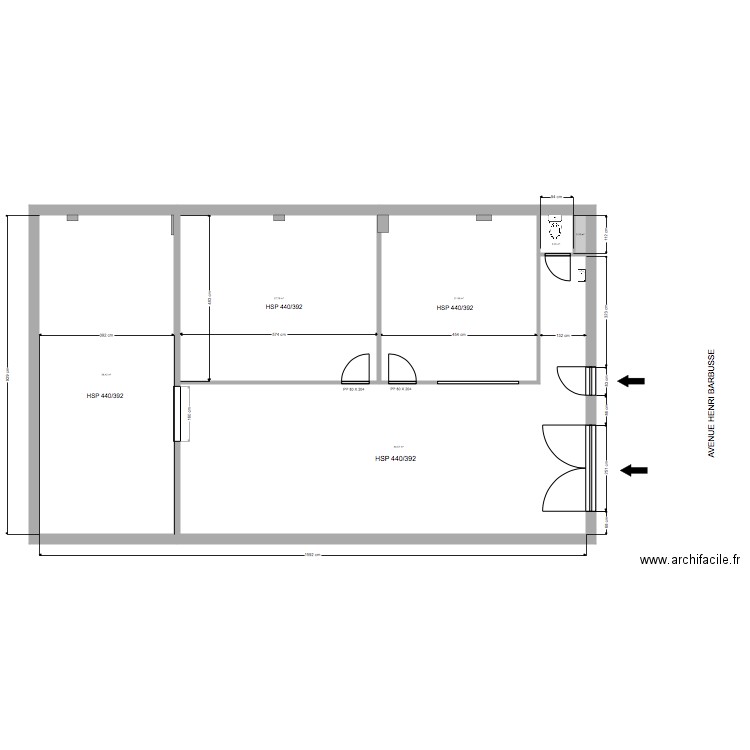 bobigny existant. Plan de 0 pièce et 0 m2