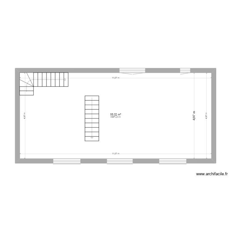 1er &eacute;tage lot A vide. Plan de 