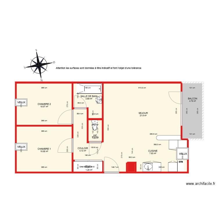 BI 5145 côté. Plan de 0 pièce et 0 m2