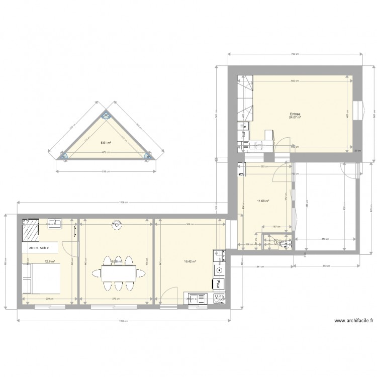 Rezdejardinchambre. Plan de 0 pièce et 0 m2