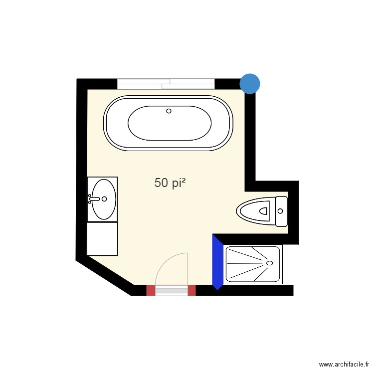 Salle de bain Départ . Plan de 0 pièce et 0 m2