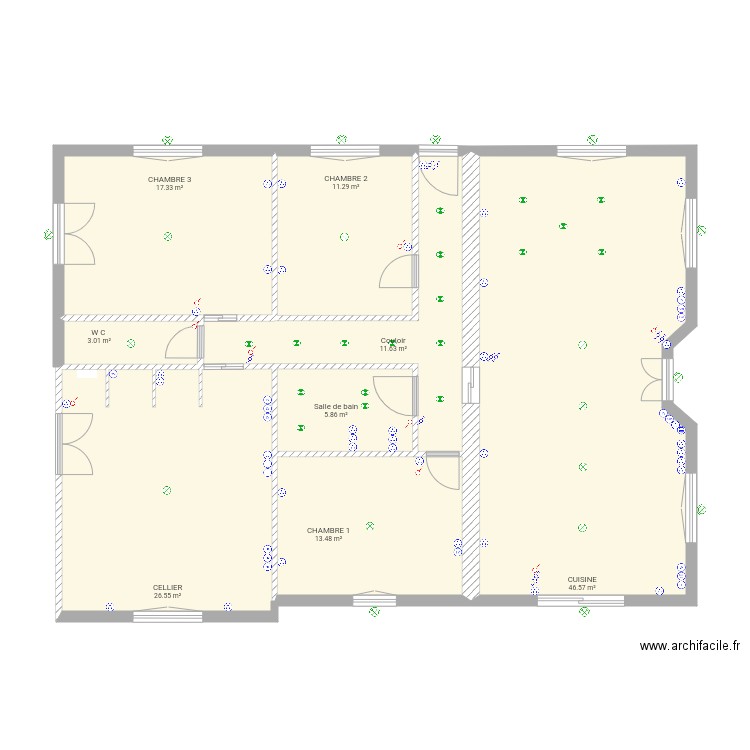 ELECTRICITE. Plan de 0 pièce et 0 m2