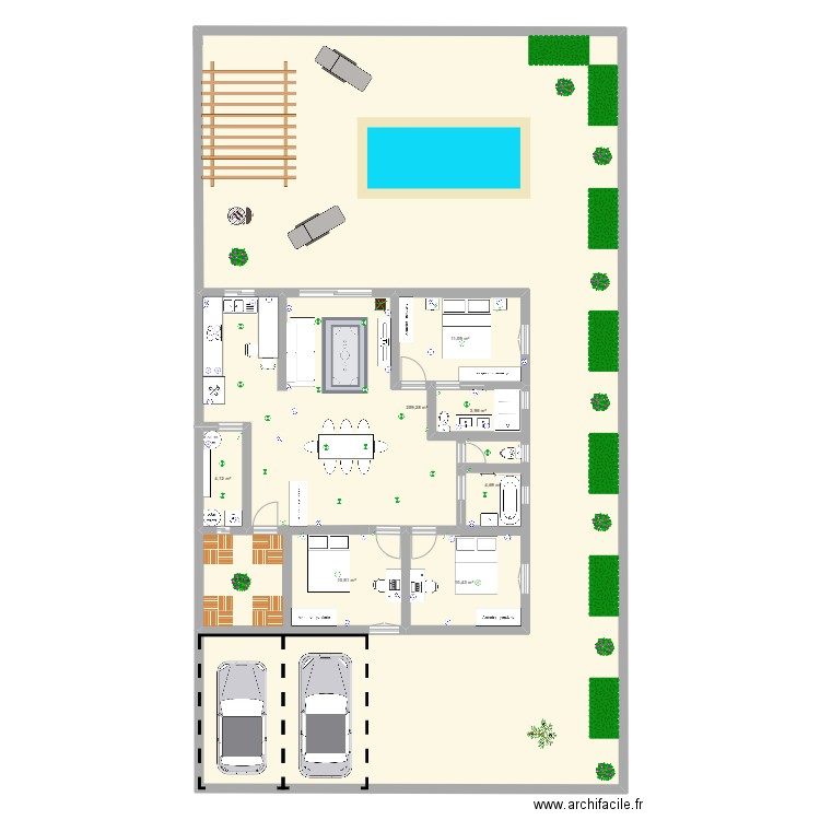 maison cessenon. Plan de 8 pièces et 348 m2