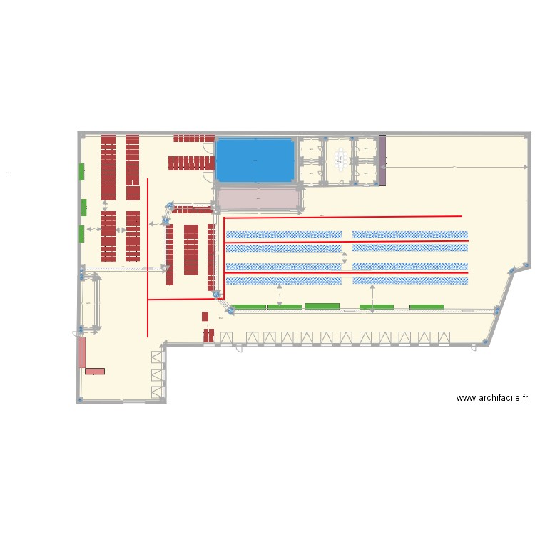 Plan frigo . Plan de 10 pièces et 3082 m2