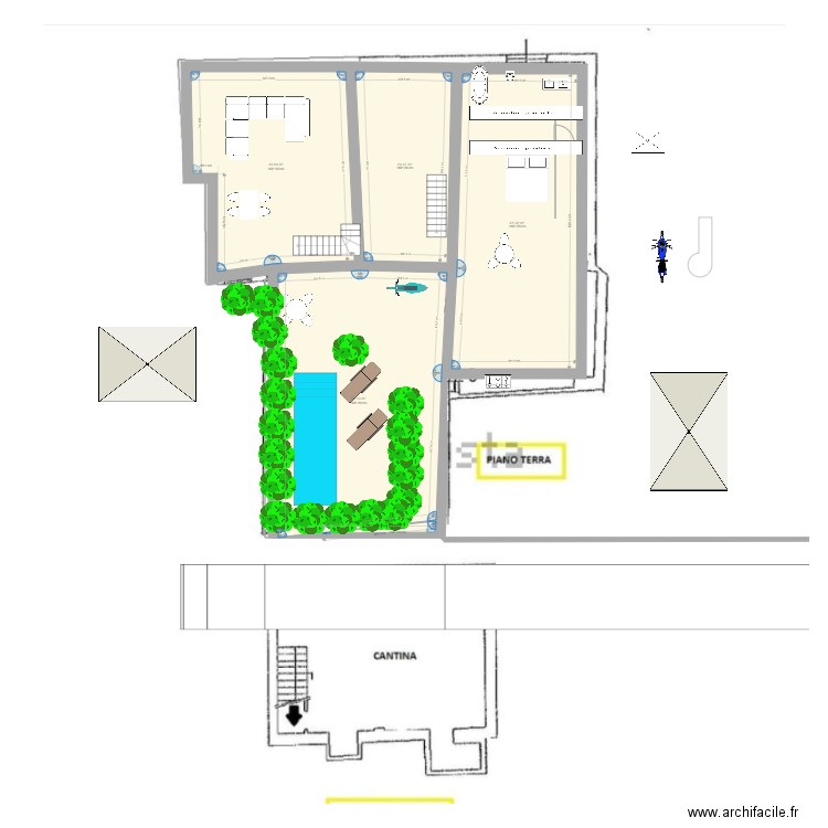 tunesia a55. Plan de 5 pièces et 214 m2