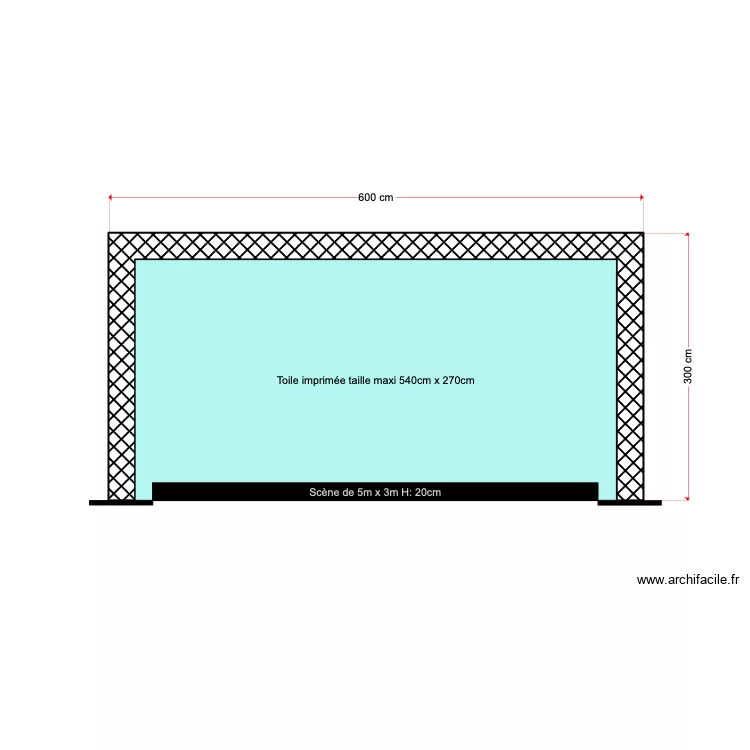 Fond de sc&egrave;ne BH. Plan de 