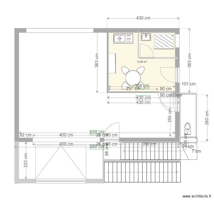 Bureau Depot Sous Sol V1. Plan de 0 pièce et 0 m2