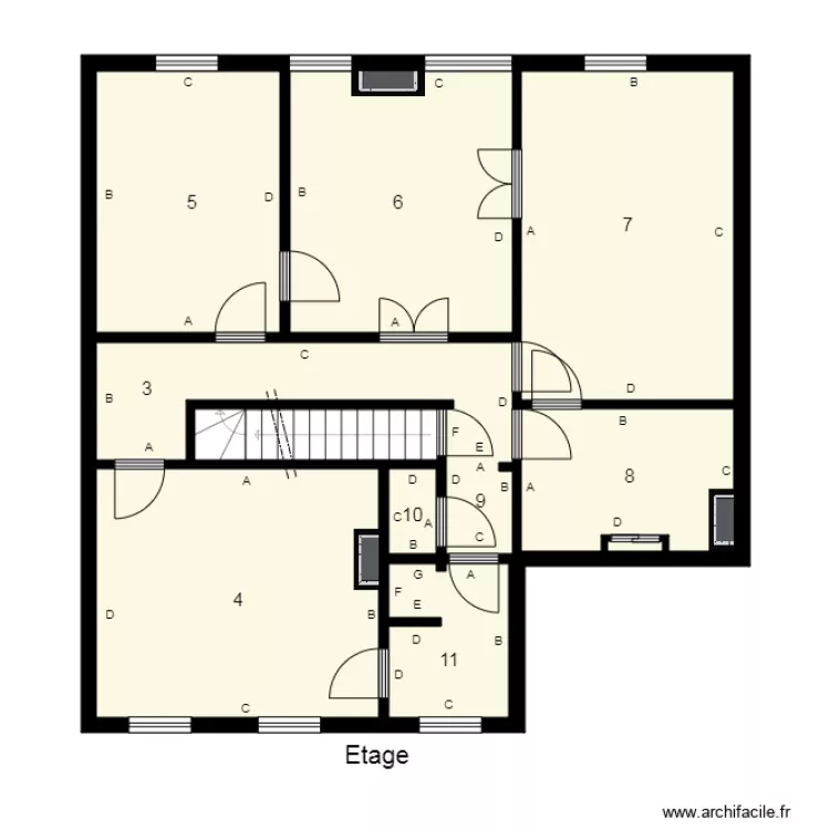174531 CHASTEL plomb. Plan de 
