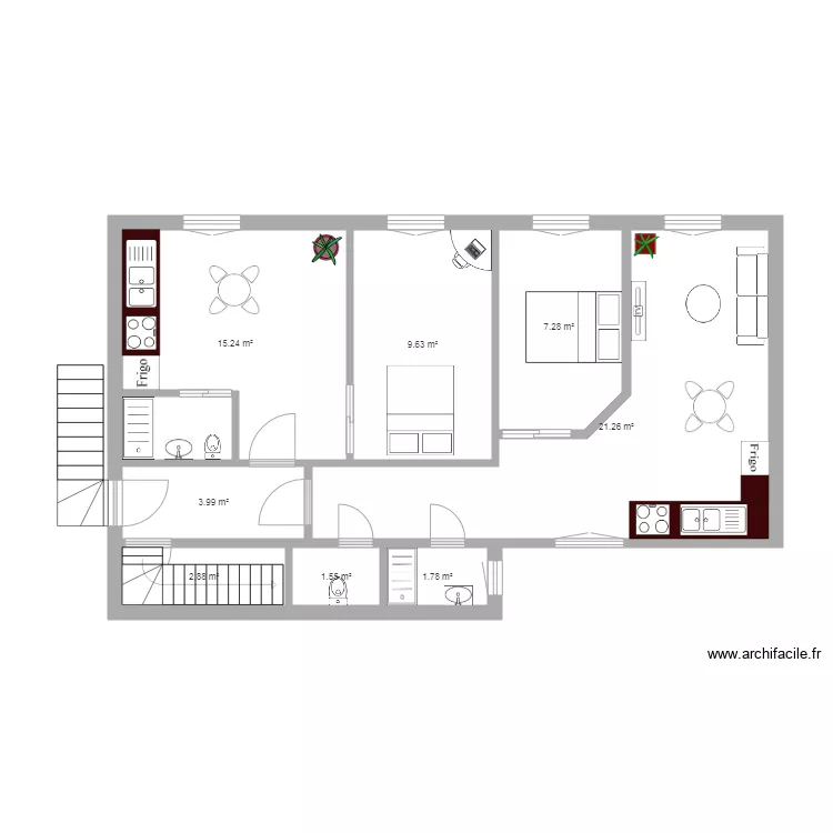1er etage st Romain. Plan de 