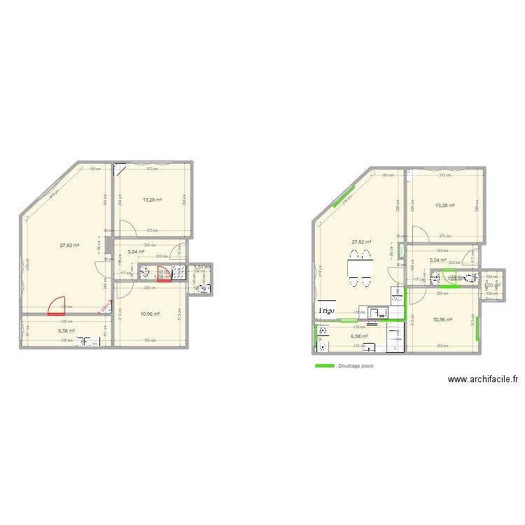 PINTO Chloé. Plan de 16 pièces et 134 m2