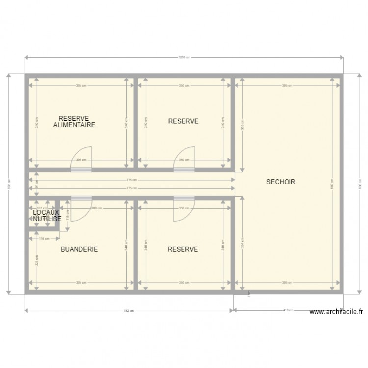 ABRI. Plan de 0 pièce et 0 m2