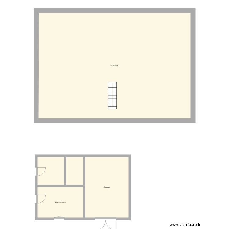 Croquis Villa Urban Dépendance et grenier. Plan de 0 pièce et 0 m2