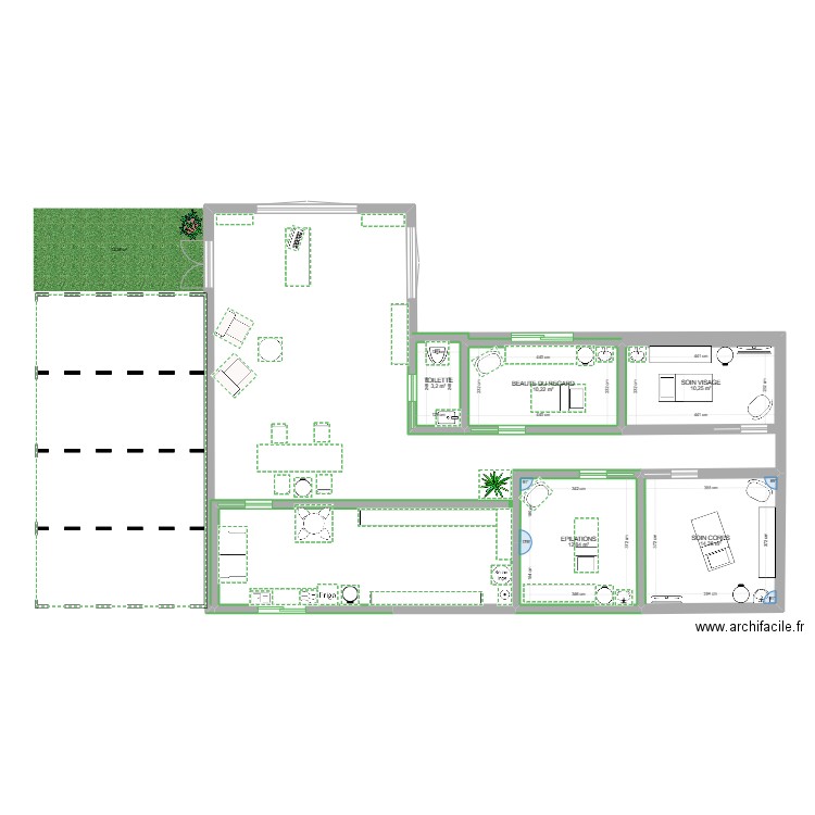 INSTITUT. Plan de 5 pièces et 51 m2