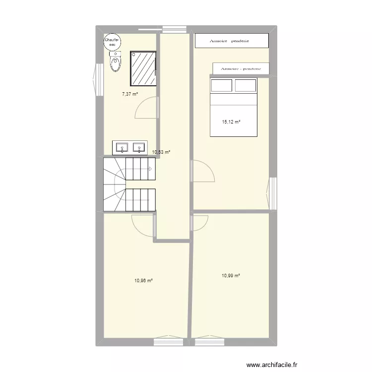 etage guegon. Plan de 