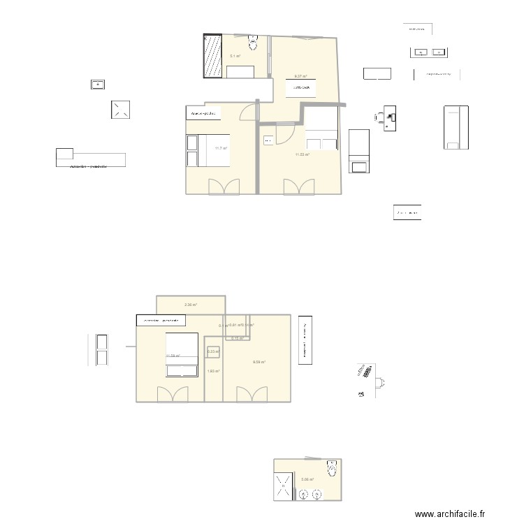 premier etage. Plan de 0 pièce et 0 m2