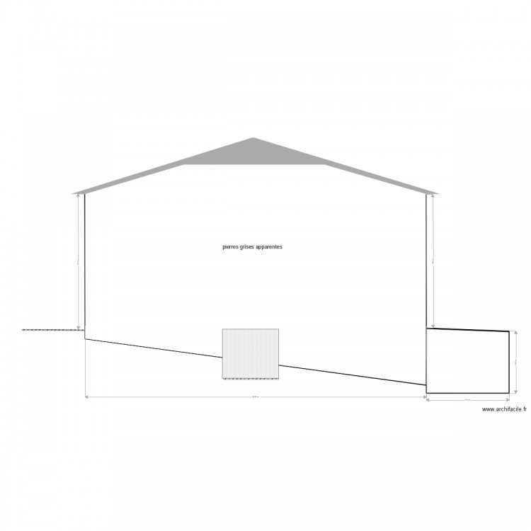  façade ouest avant modification. Plan de 0 pièce et 0 m2