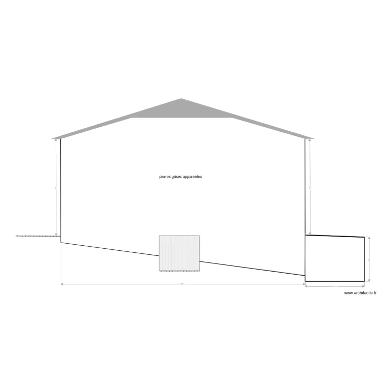 façade ouest avant modification. Plan de façade ouest avant modification. Plan de