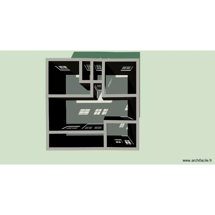 STUDIO 2 CHAMBRES SALON 2 DOUCHES. Plan de 7 et 16 m² STUDIO 2 CHAMBRES SALON 2 DOUCHES. Plan de 7 et 16 m²