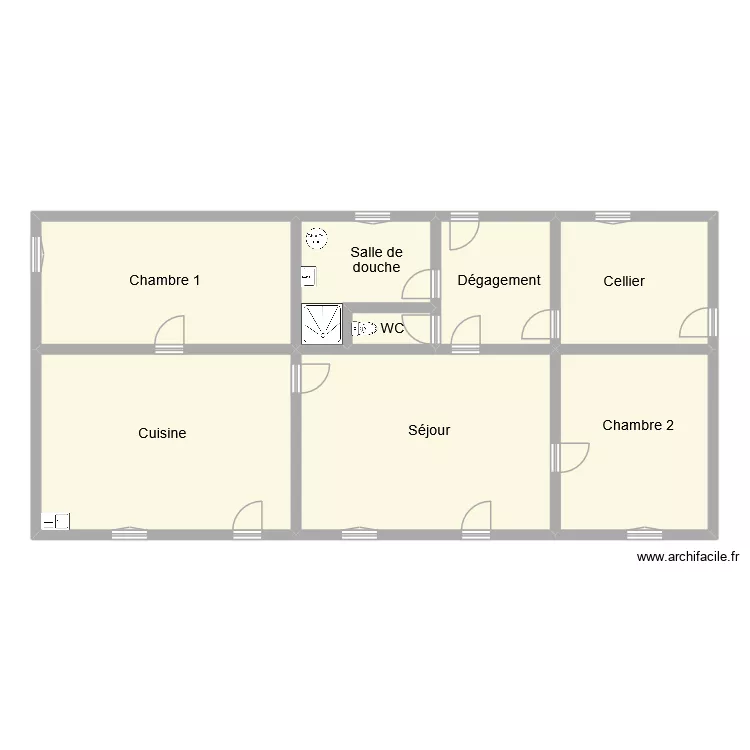 blot rdc. Plan de 8  et 146 m²