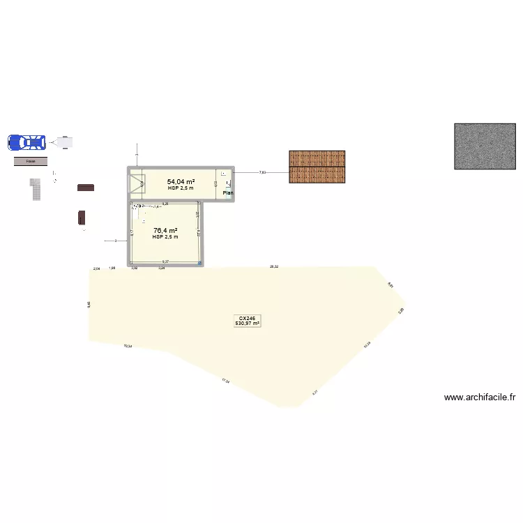 Grand Qu&eacute;zeau v3. Plan de 