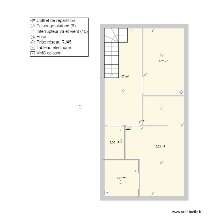 Etage maison Debo Damien . Plan de 0 pièce et 0 m2