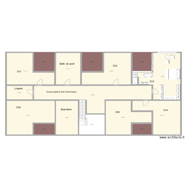 Villa terrasse. Plan de 0 pièce et 0 m2