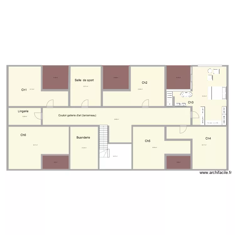 Villa terrasse. Plan de 