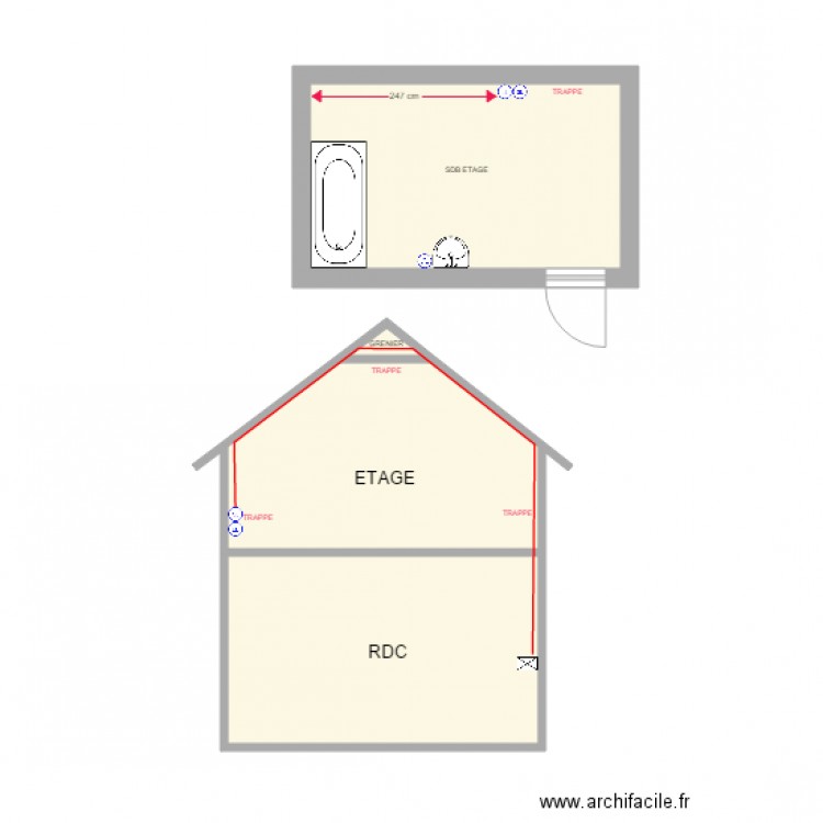 MD PERRICAUD. Plan de 0 pièce et 0 m2