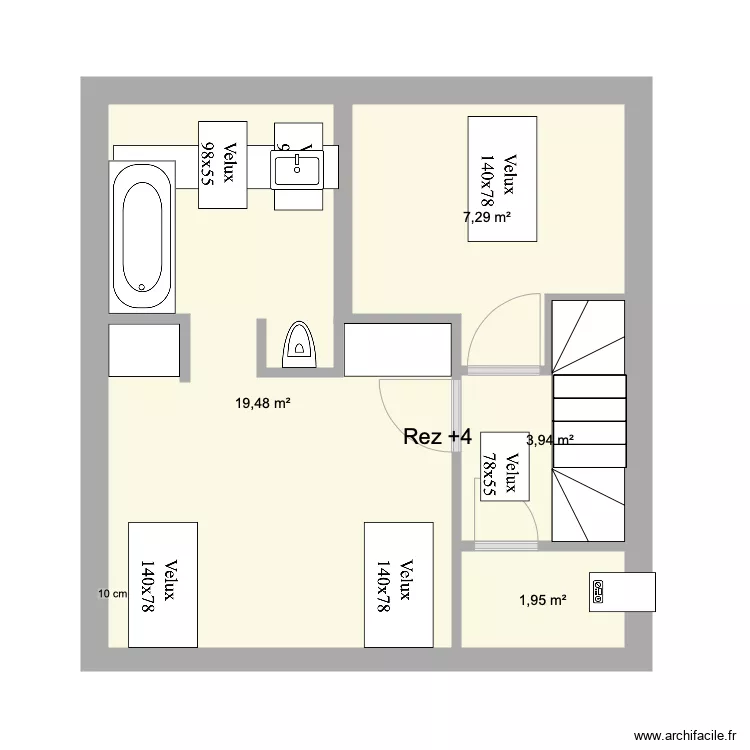 Marie Jos&eacute; Rez 4 Existant. Plan de 0 pièce et 0 m2