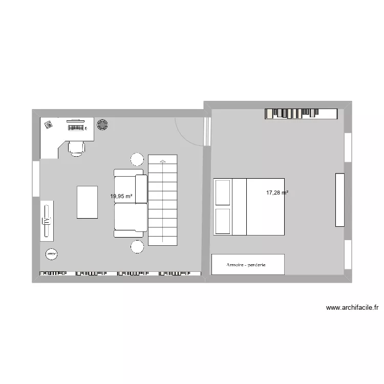 am&eacute;nagement grenier . Plan de 