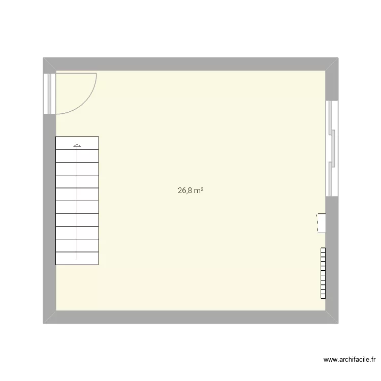 Salon 49. Plan de 1  et 27 m²