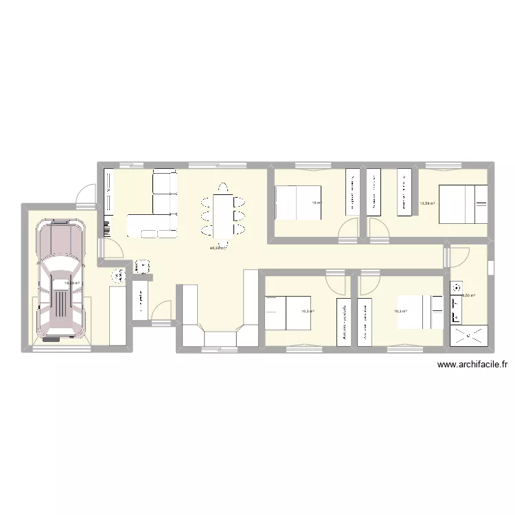 Maison de r&ecirc;ves. Plan de 