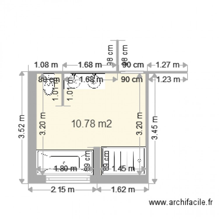 PANIEZ TIESSET SDB. Plan de 0 pièce et 0 m2