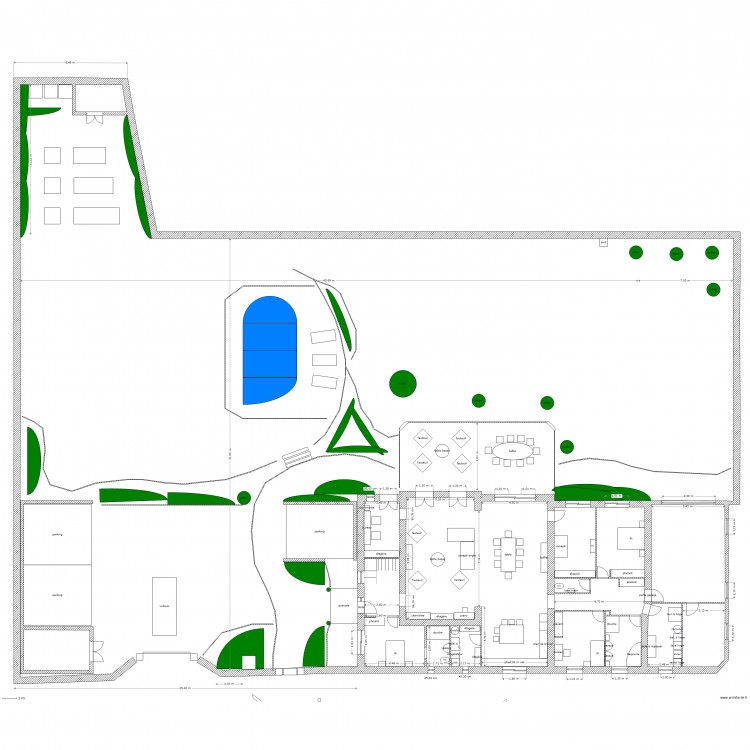 jardin. Plan de 0 pièce et 0 m2