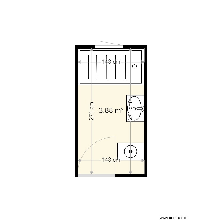 LAMBERT NICOLE . Plan de 1 pièce et 4 m2