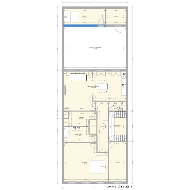 deltour. Plan de 15 pièces et 184 m2