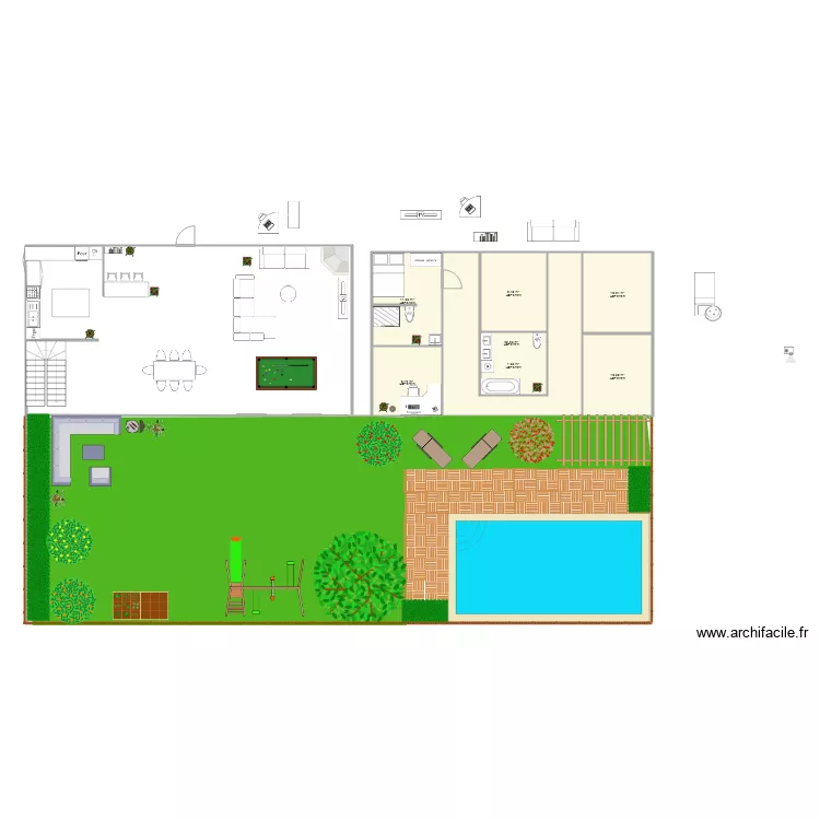 maison Lucie saint-aun&egrave;s. Plan de 