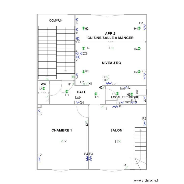 LAMBLIN R2/0. Plan de 0 pièce et 0 m2