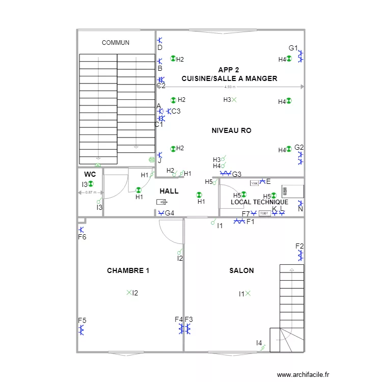 LAMBLIN R2/0. Plan de 