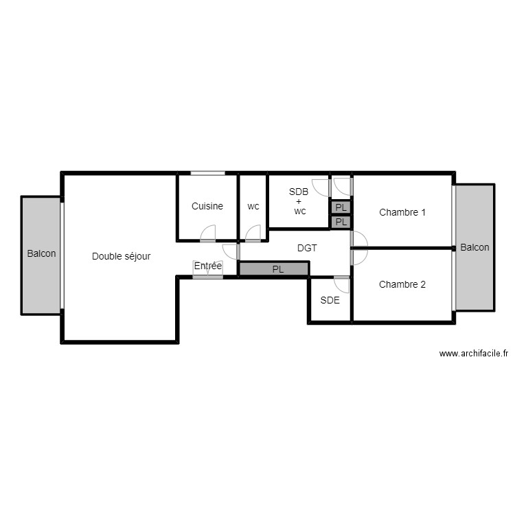 Hervé sabrina. Plan de 14 pièces et 136 m2