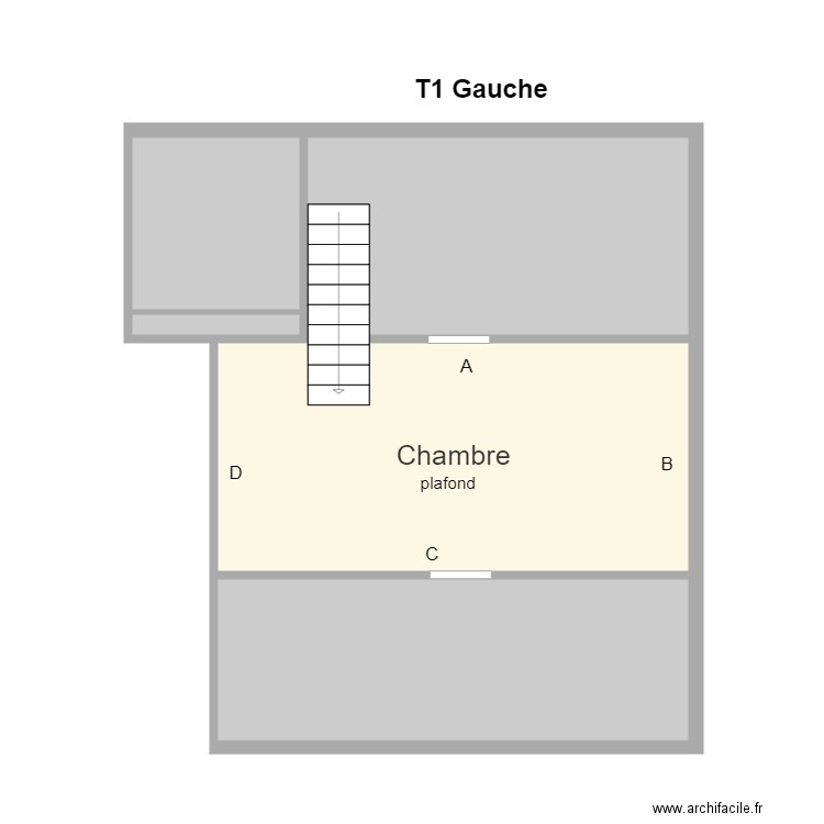 T1 Gauche 4e niveau. Plan de 0 pièce et 0 m2