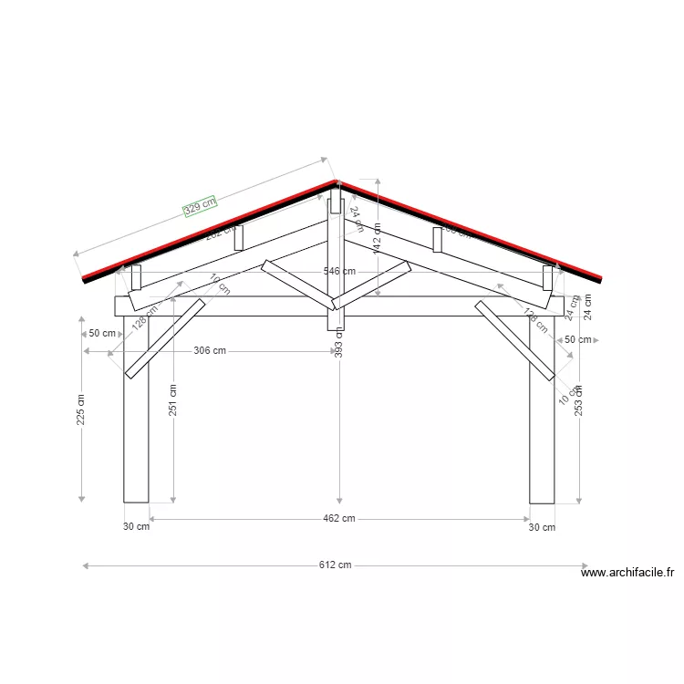 plan garage vues de coté SUD. Plan de plan garage vues de coté SUD. Plan de
