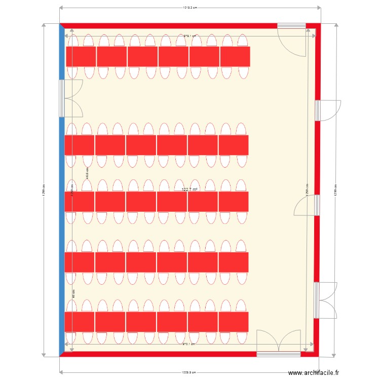 Aménagement mobilier restauration salle polyvalente Avesnes les Bapaume 62. Plan de 0 pièce et 0 m2