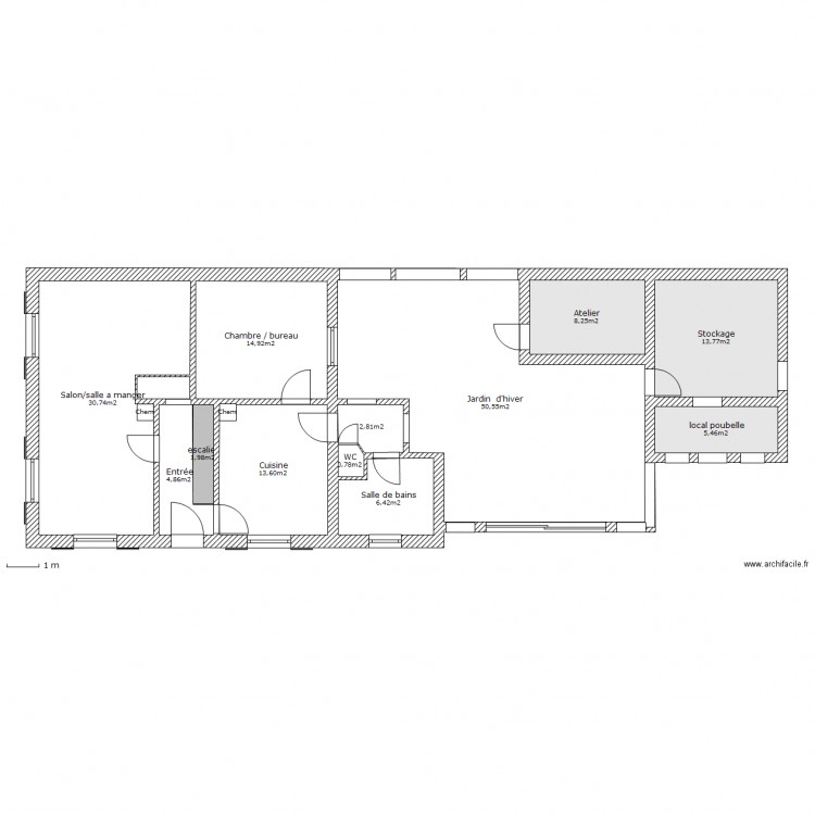 rez de chaussée. Plan de 0 pièce et 0 m2