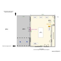 Commerce fruits et l&eacute;gumes Allonnes plan apr&egrave;s travaux